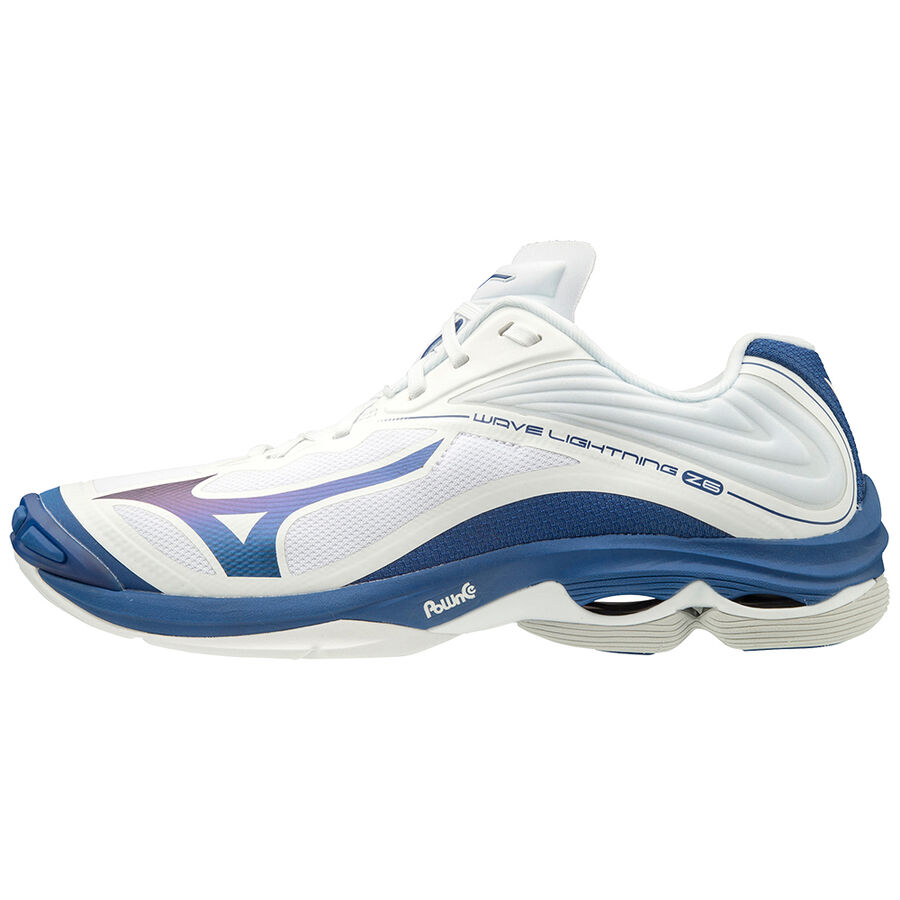Mizuno Wave Lightning Z6 Mens Volleyball Shoes Canada - White/Blue